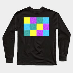 Vibrant Checker Pattern Long Sleeve T-Shirt